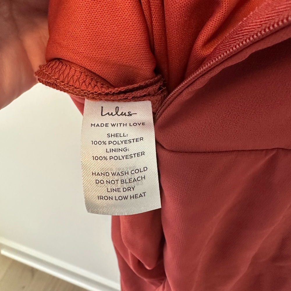 Lulus Glamorous Disposition Rust Ruched Maxi Dress size XS - Picture 4 of 7